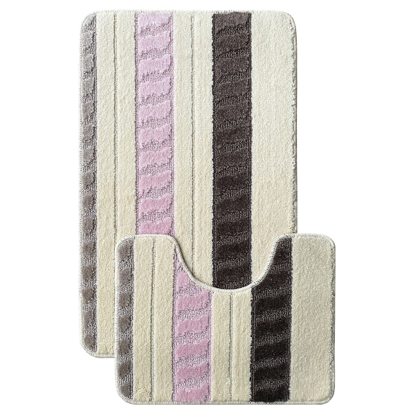 Комплект ковриков L'CADESI MARATHON из полипропилена на латексной основе, 2 шт. 60x100см и 50x60см, Rope шоколад